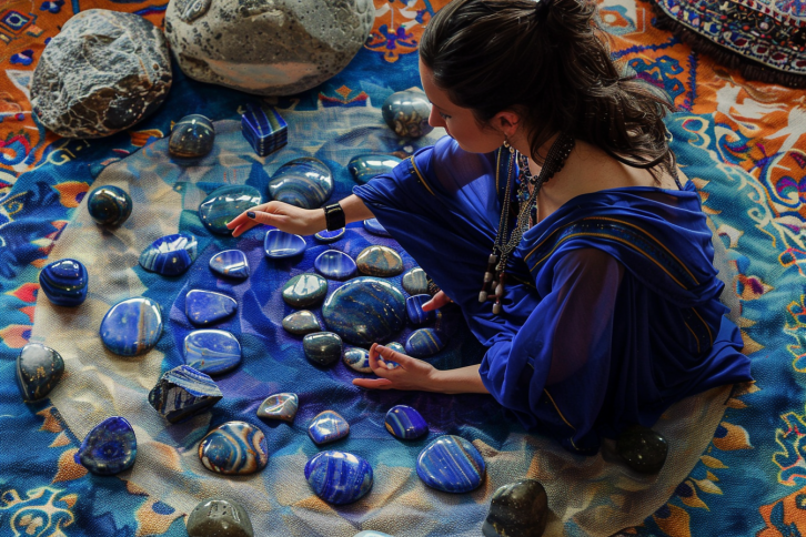 meditación con lapislazuli