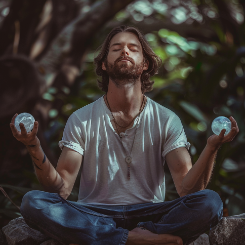 meditacion con piedra luna