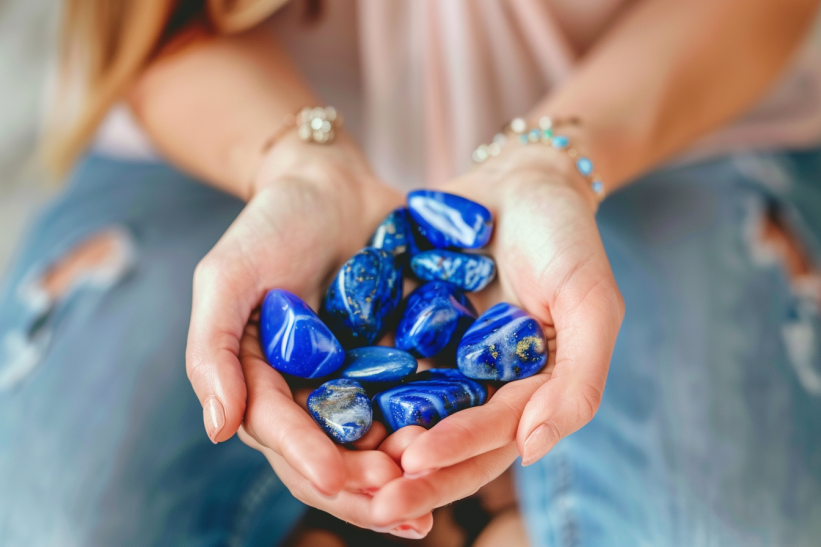 piedras lapislazuli por el cuerpo